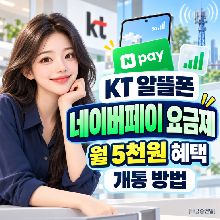 KT 알뜰폰 네이버페이 요금제 월 5천원 혜택과 개통 방법 안내